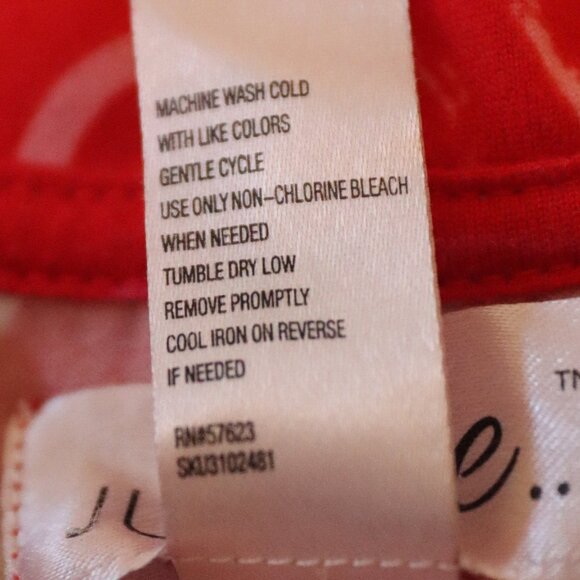 Just Be XL X's and O's Red/White/Pink Very Soft Cozy Night Gown Short Sleeve - Picture 3 of 12